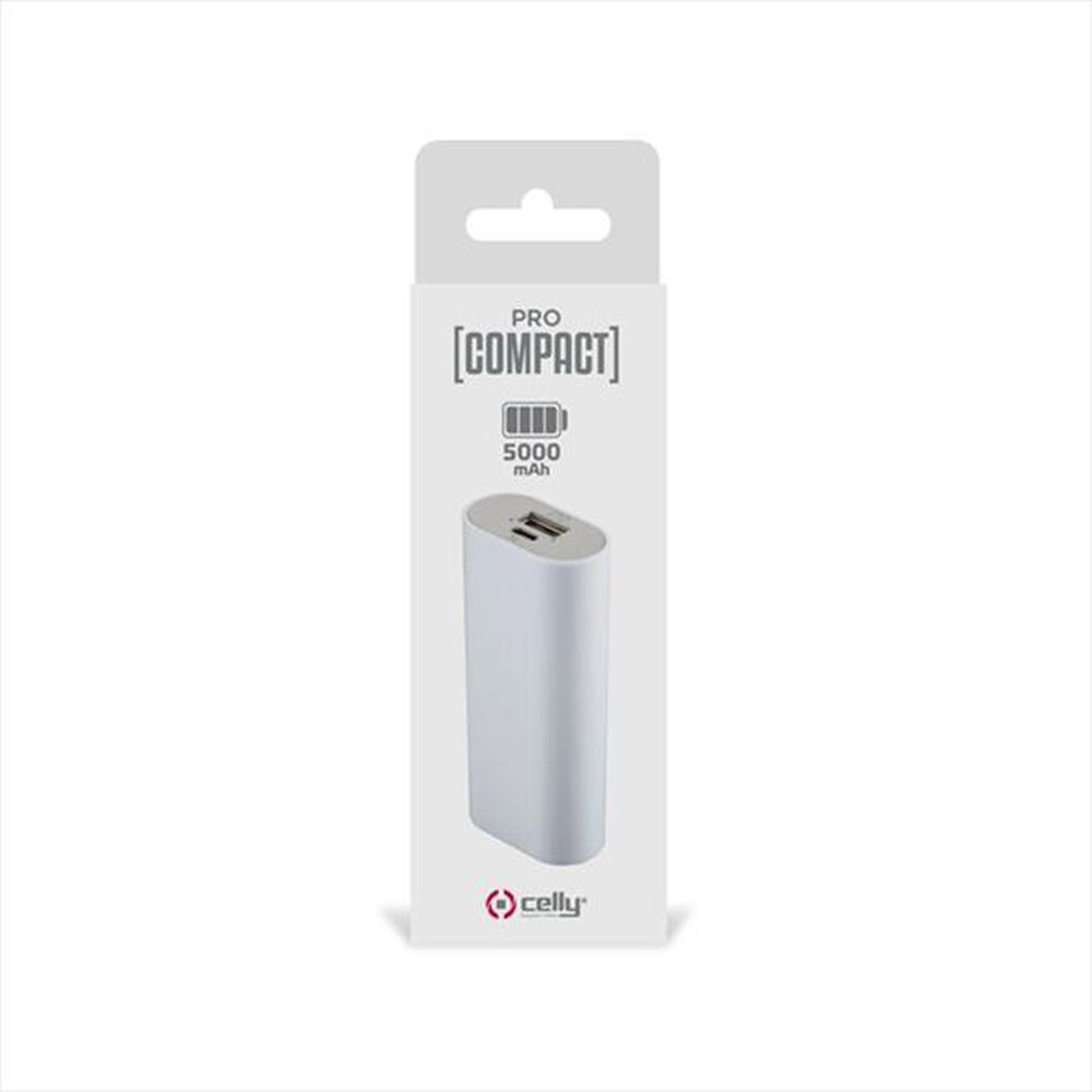 "CELLY - PCPB5000WH - PROCOMPACT PB 5000MAH-Bianco/Plastica"