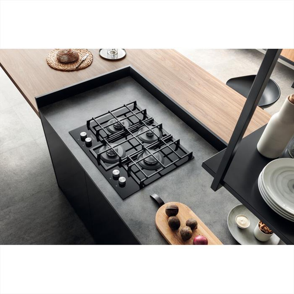 "HOTPOINT ARISTON - Piano cottura a gas HAGS 61F/BK HOB OA 4 fuochi"