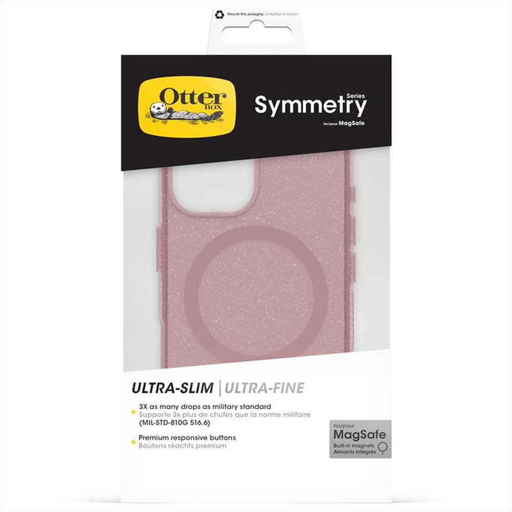 "OTTERBOX - SYMMETRY CLEAR MAGSAFE CUSTODIA APPLE IPHONE 16-Rosa"
