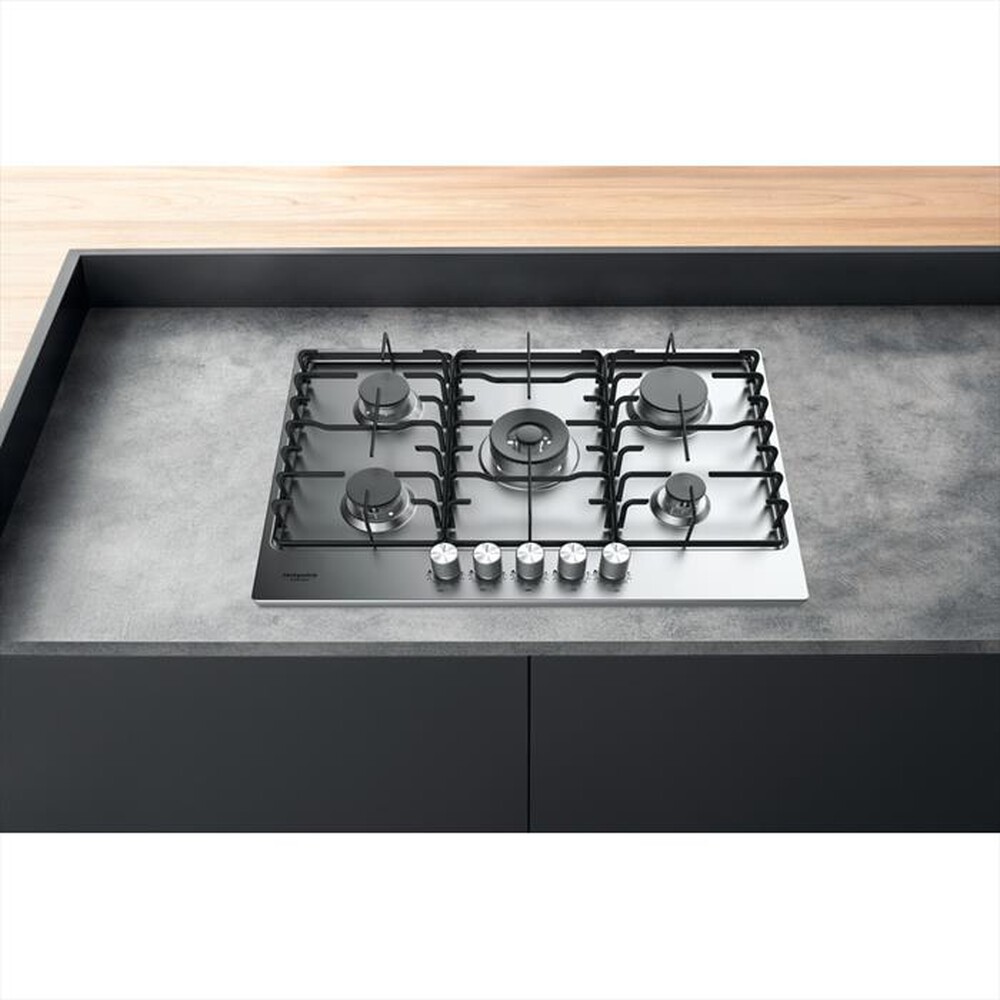 "HOTPOINT ARISTON - Piano cottura a gas PPH 75P D/IX HOB OA 5 fuochi"