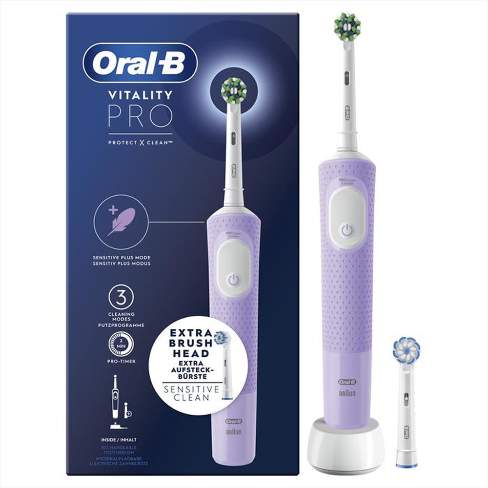 "ORAL-B - Spazzolino Elettrico Ricaricabile VITALITY PRO-Viola"
