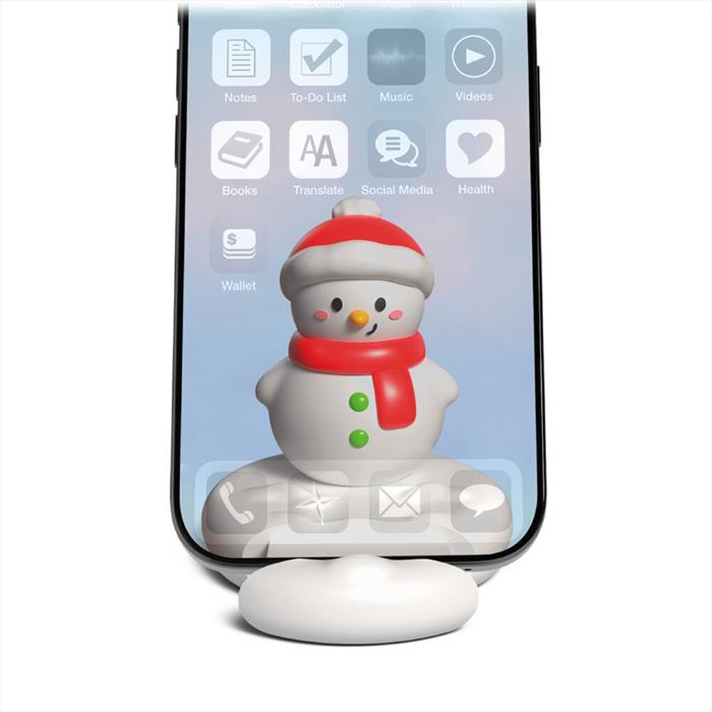 Immagine del prodotto MUSIC HERO - Supporto smartphone Xmas, Snowman-Bianco