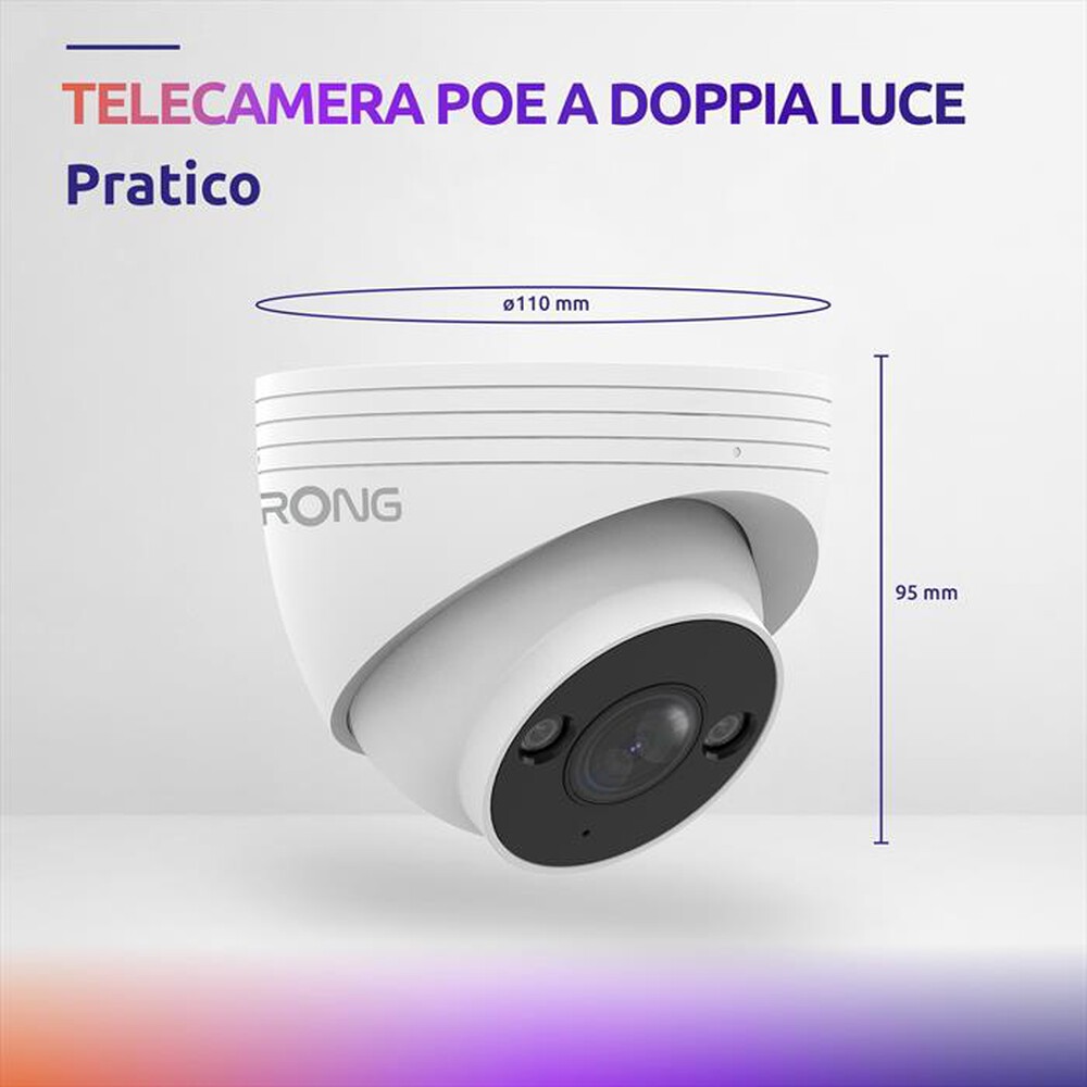 Immagine del prodotto STRONG - Telecamera PoE TUR05DL0-P-BIANCO