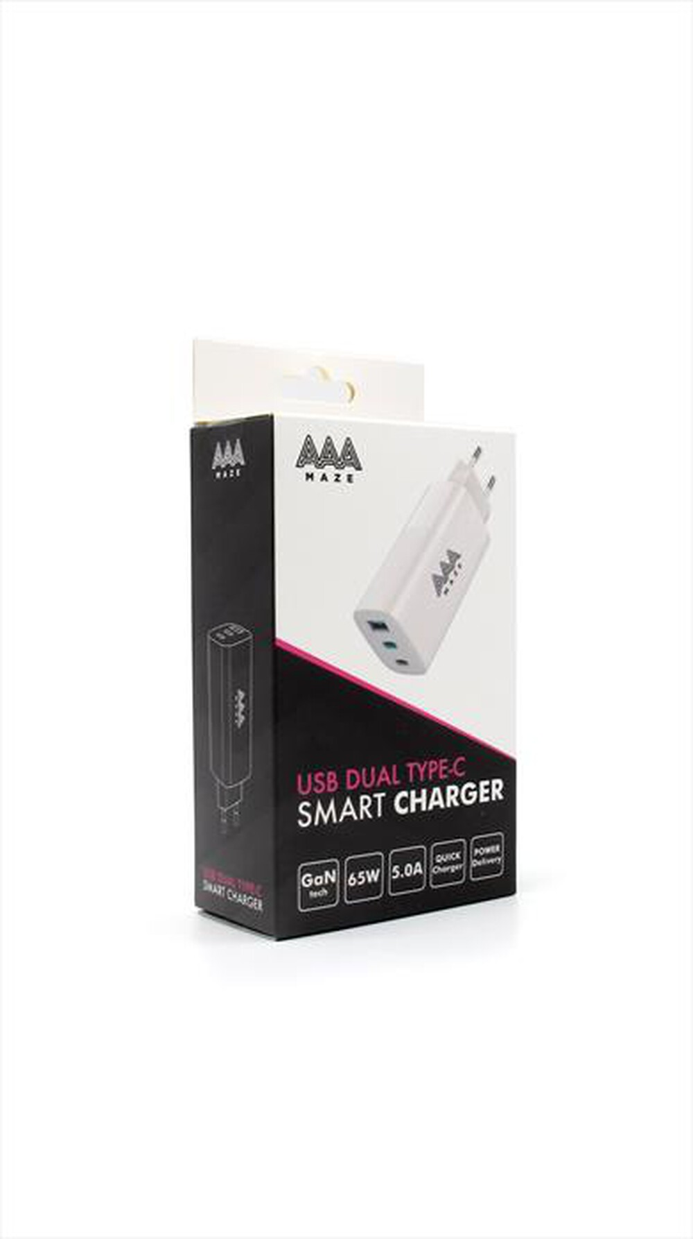 "AAAMAZE - TRAVEL CHARGER65 WATT-BIANCO"