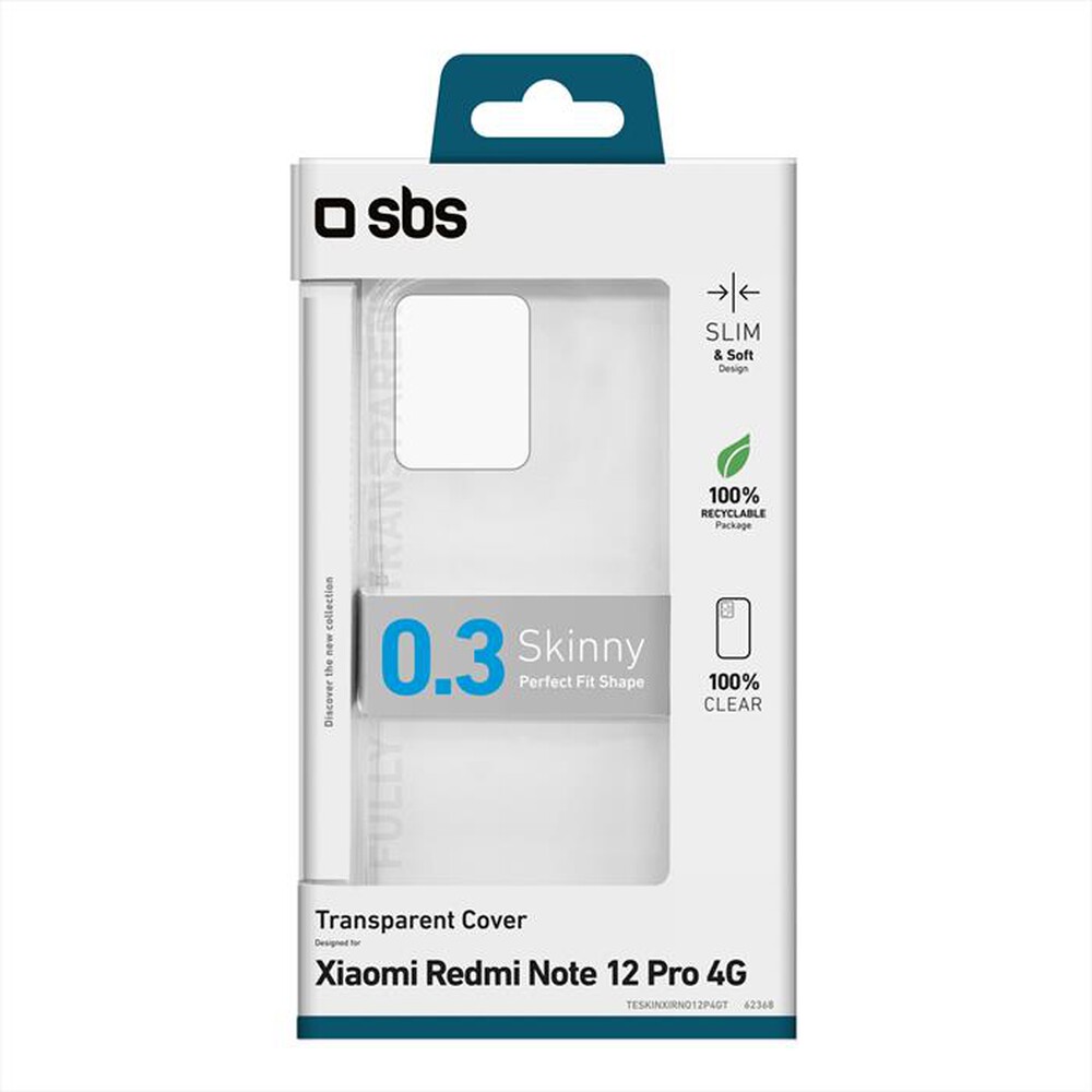"SBS - Cover TESKINXIRNO12P4GT Redmi Note12 4G/Note11 5G-Trasparente"