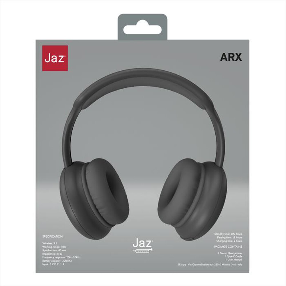 Immagine del prodotto JAZ - Cuffie wireless ARX TEJZHEADPHARXBTK-Nero
