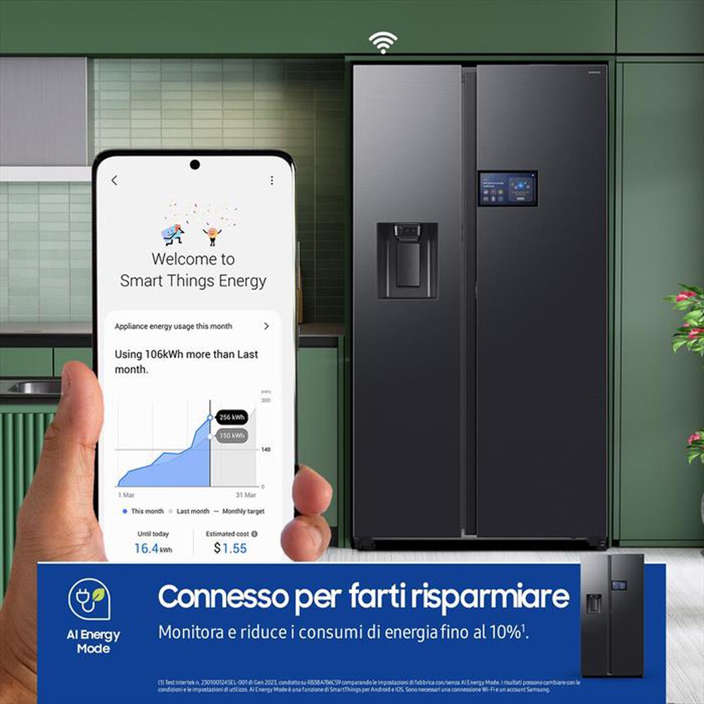 Immagine del prodotto SAMSUNG - Frigorifero side by side RS90F64EDFEF 614L ClasseD-Antracite