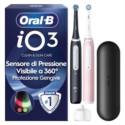 ORAL-B - Spazzolino elettrico IO3 DUO BOX PTHBR-NERO e ROSA
