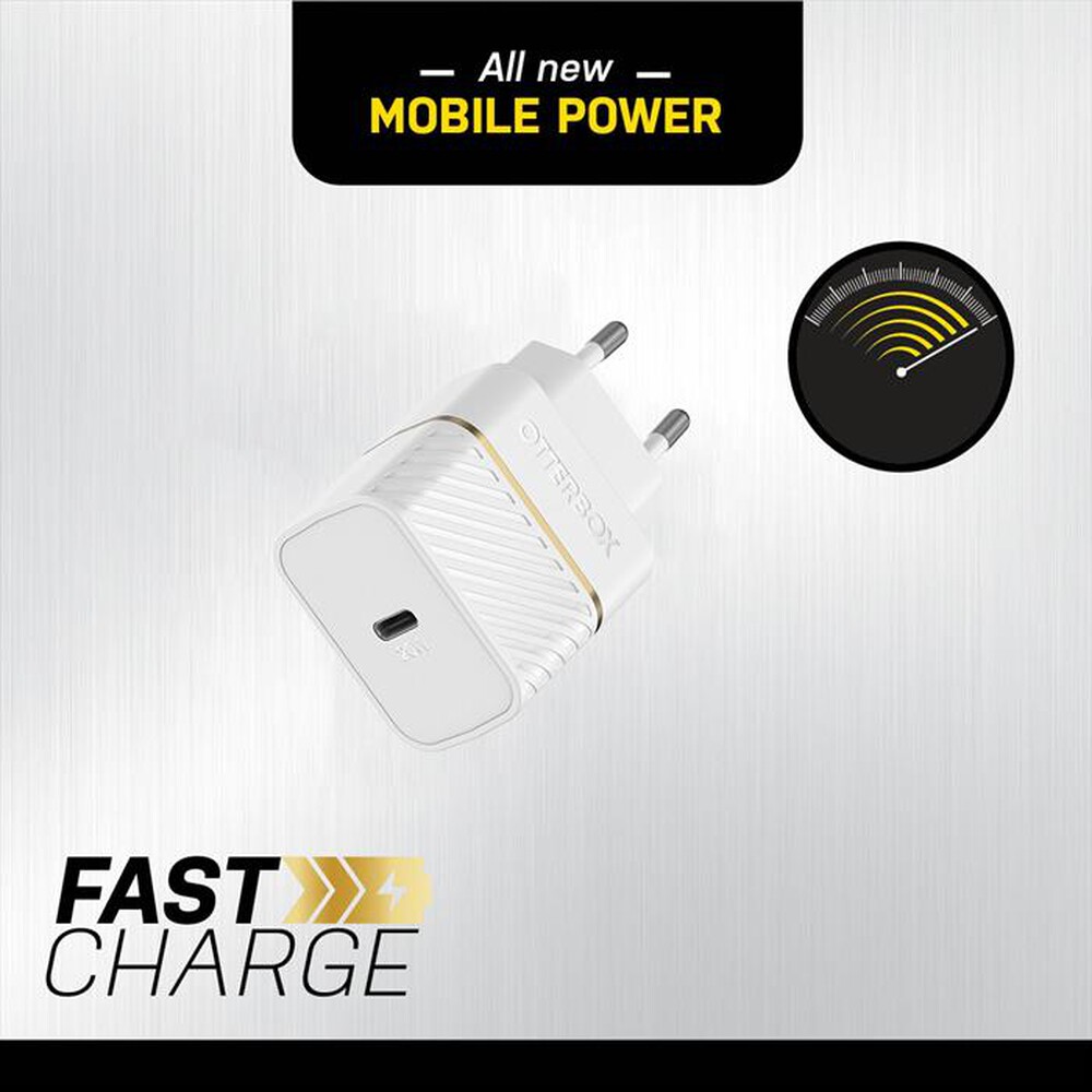 "OTTERBOX - CARICATORE DA MURO USB-C 20W-BIANCO"