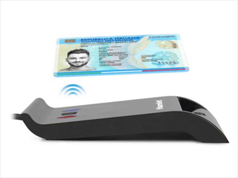 "HAMLET - LETTORE DI SMART CARD USB CONTACTLESS NFC-Nero"