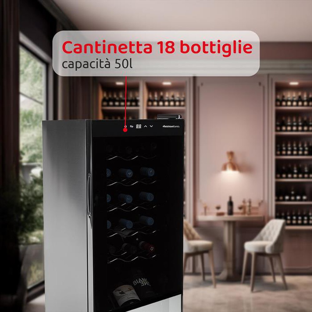 "MELCHIONI FAMILY - Cantinetta VERMENTINO 18 C Classe G 18 bottiglie-nero"