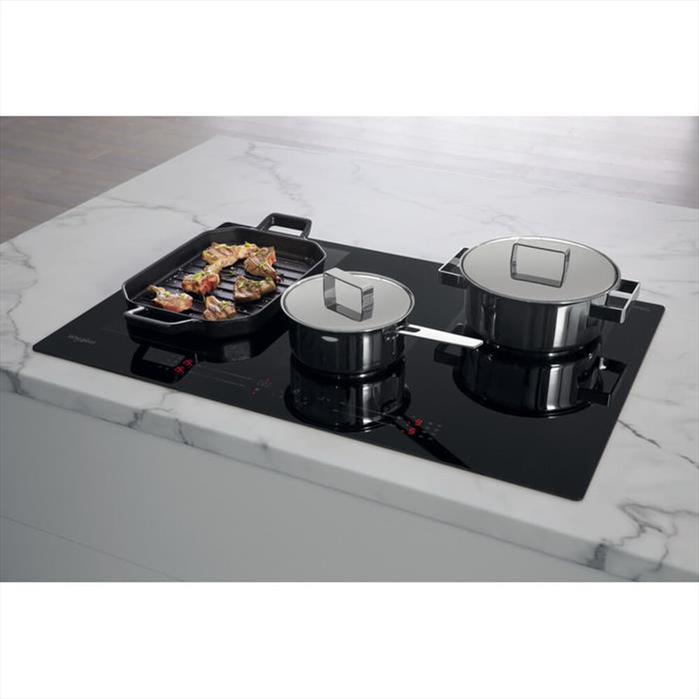 "WHIRLPOOL - Piano induzione WF S0377 NE/IXL HOB WP 77 cm-Nero"