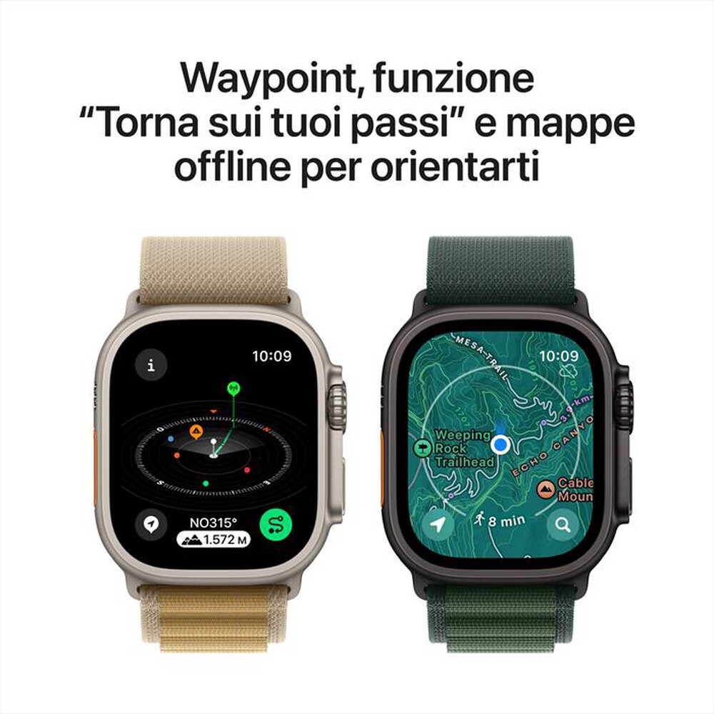 "APPLE - Watch Ultra 2 GPS + Cellular 49mm Titanio-Naturale - Loop Milanese - M"