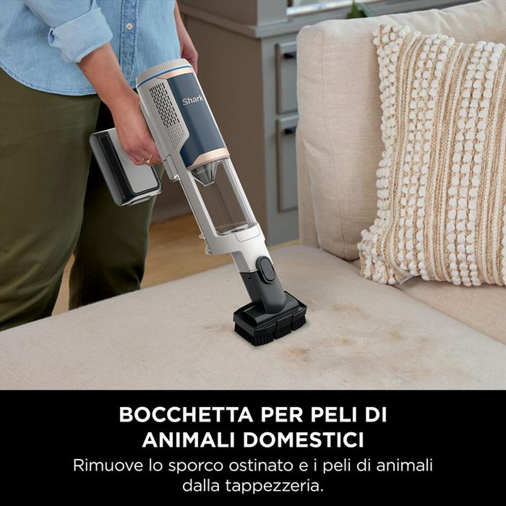 "SHARK - ASPIRAPOLVERE SENZA FILO FLOOR DETECT STICK-Bianco/Blu"