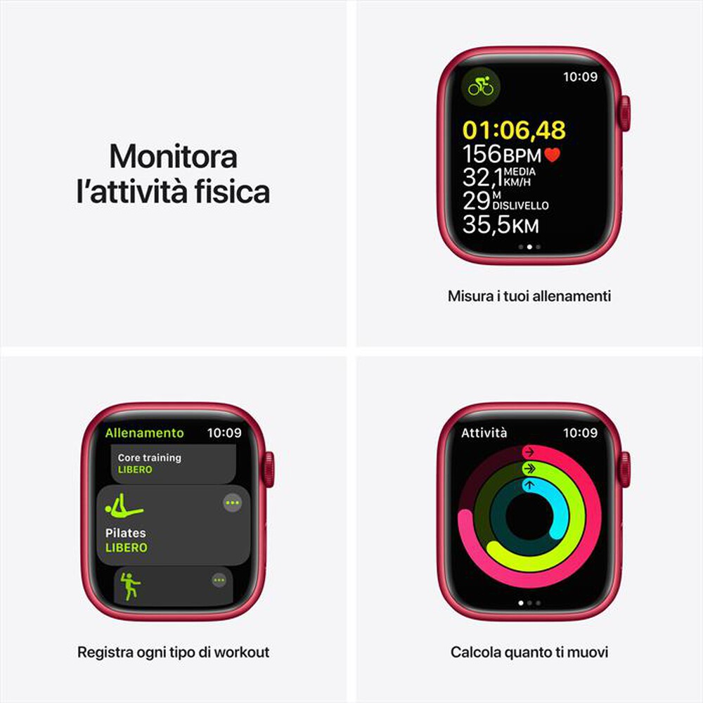 Immagine del prodotto APPLE - Watch Series 7 GPS+Cellular 45mm Alluminio-Sport Band Product Red