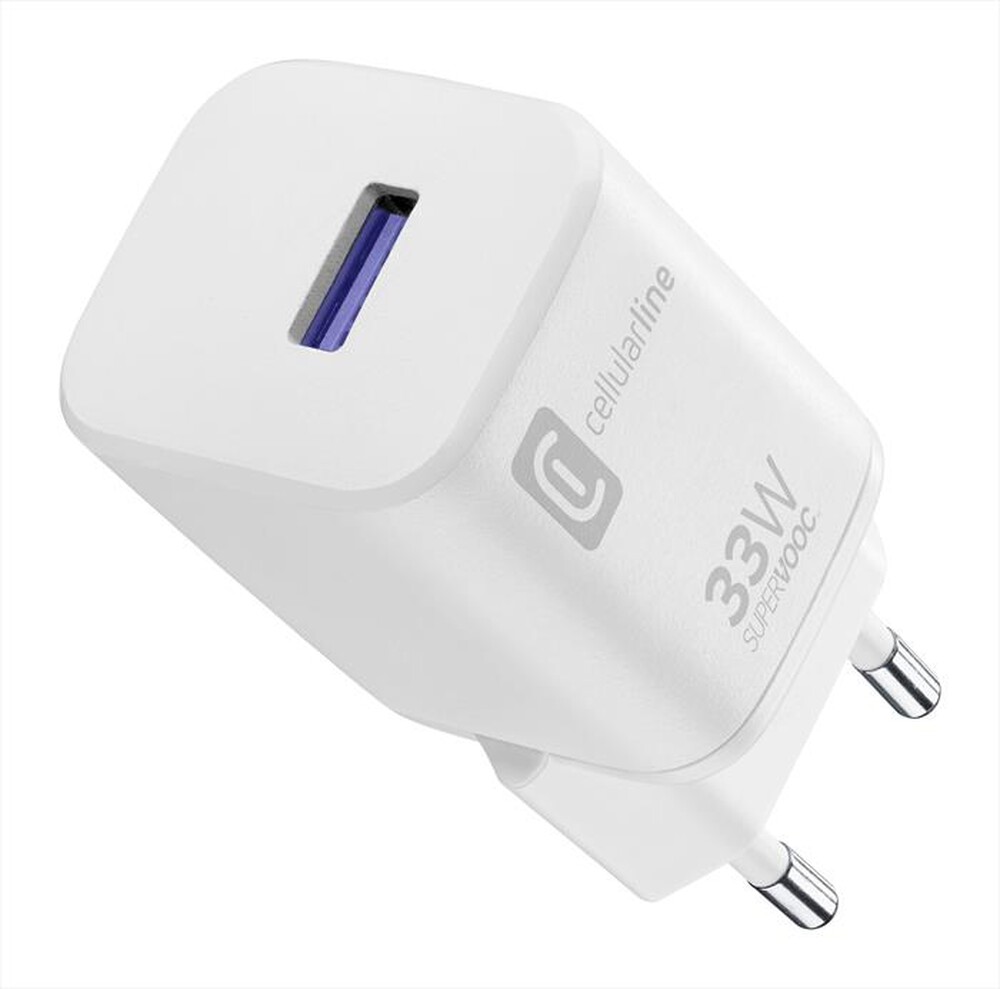 Immagine del prodotto CELLULARLINE - Caricabatterie da rete SUPERVOOC ACHOPPOUSBSV33WW-Bianco