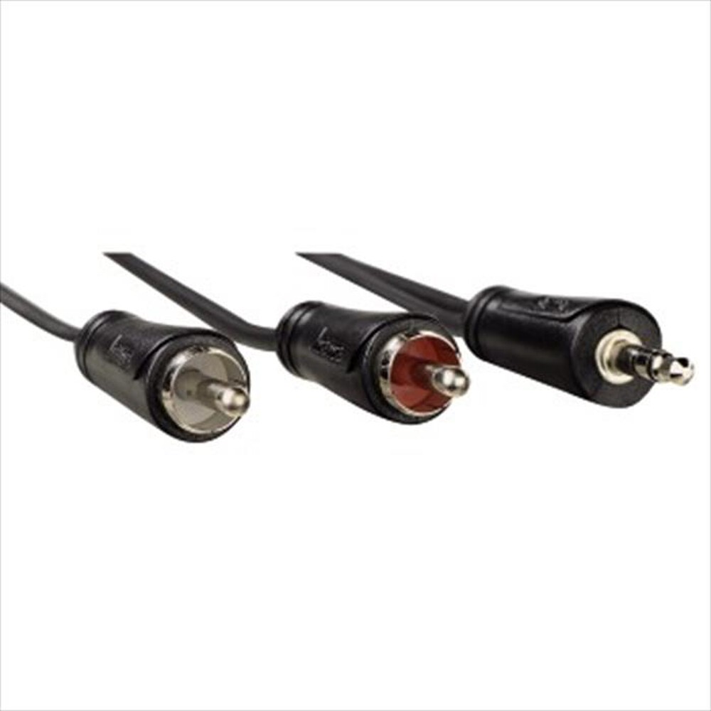 Immagine del prodotto HAMA - 7122297 - CAVO 2 RCA M/JACK 3.5 M, 5 M, 1S-NERO/ROSSO