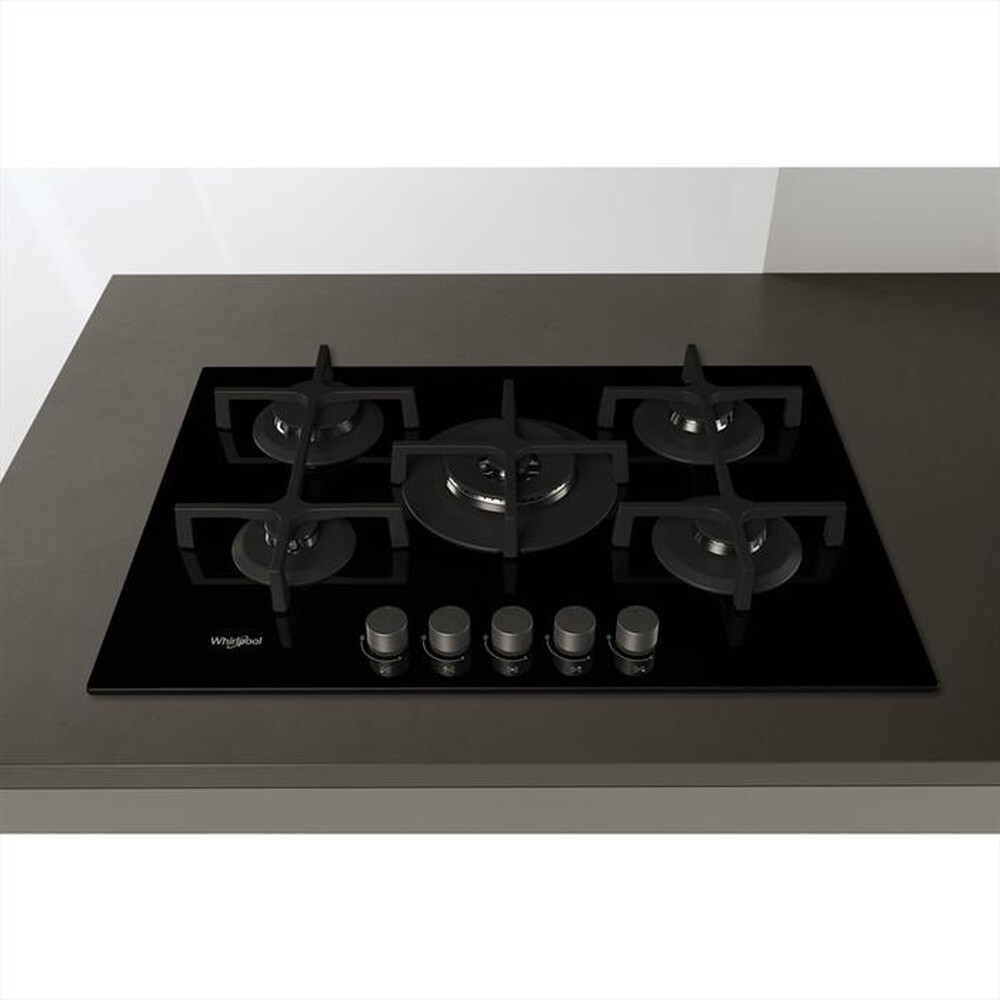 "WHIRLPOOL - Piano cottura a gas GOA 7523/NB 5 fuochi 73cm"