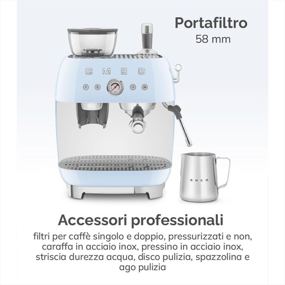 Immagine del prodotto SMEG - Macchina da Caff&egrave;+macinacaff&egrave; 50's Style EGF03CREU-Panna LUCIDO