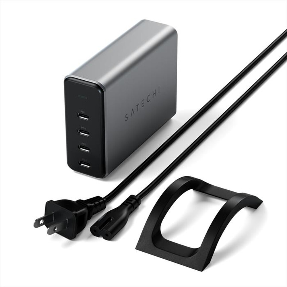 "SATECHI - CARICATORE GAN USB-C 165W 4 PORTE-grigio"