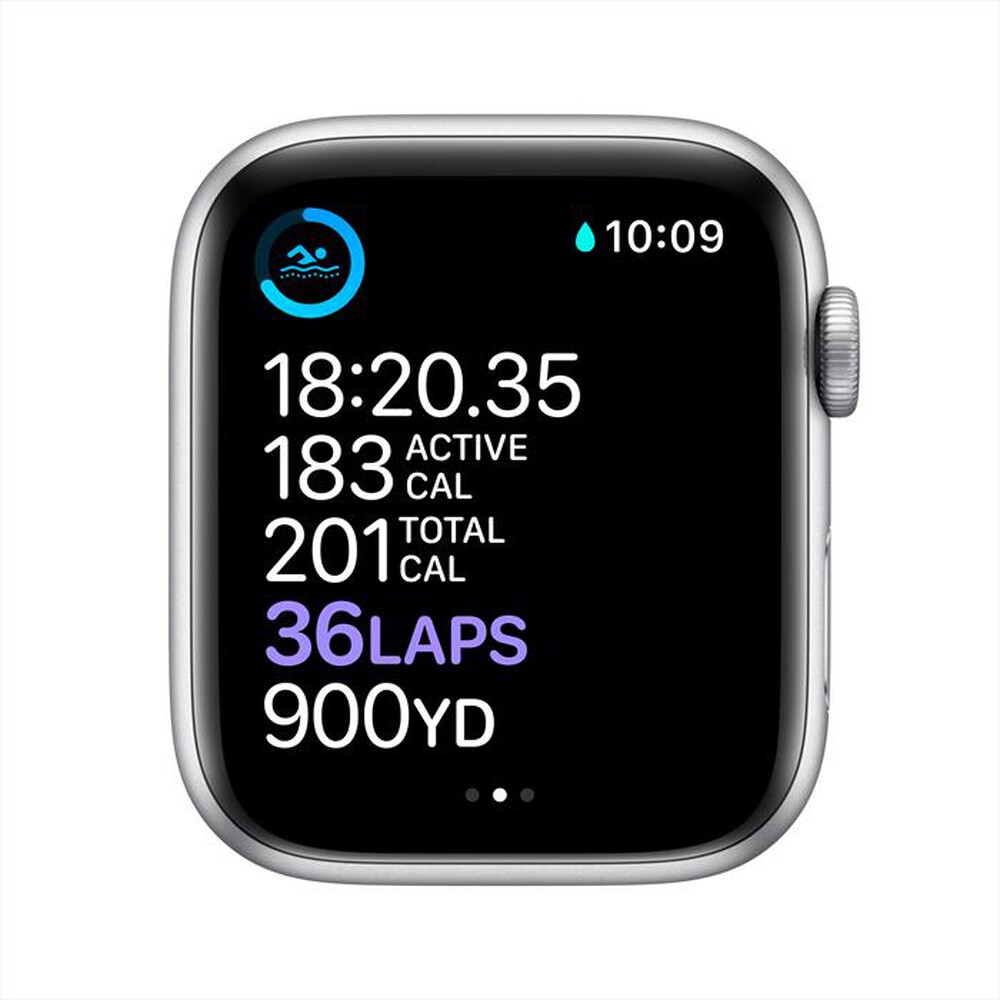 "APPLE - Watch Series 6 GPS+Cellular 44mm All Silver-Cinturino Sport Bianco"