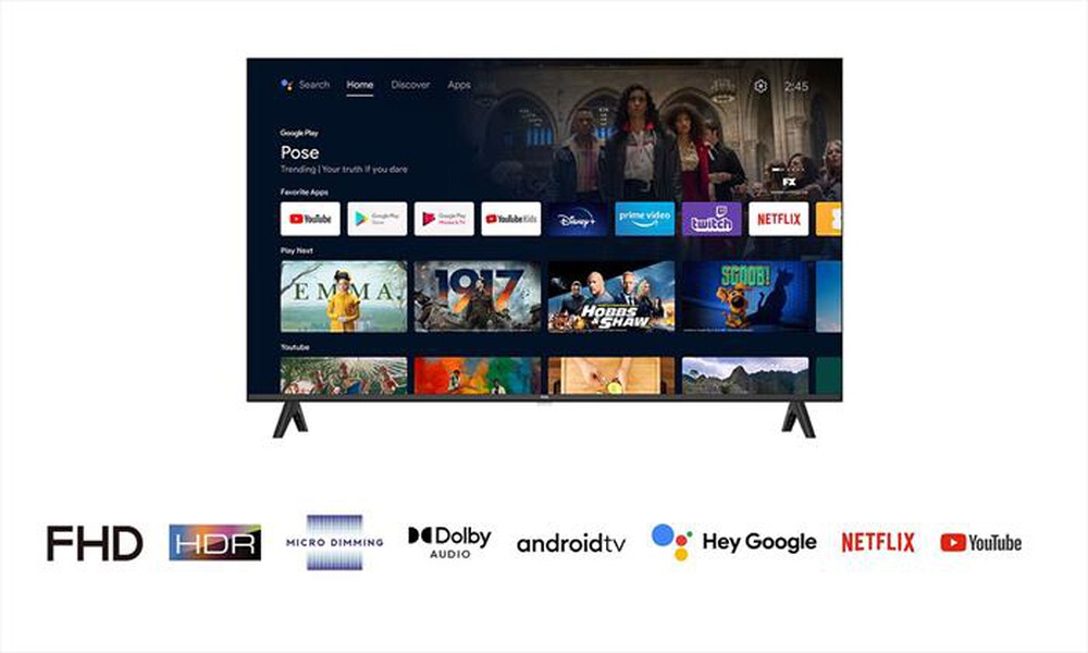"TCL - Smart TV LED FHD 40\" 40S5403A-Metallic"