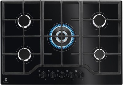 ELECTROLUX - Piano cottura a gas EGG7536K 5 fuochi 74cm-Nero