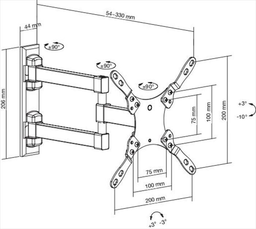 Immagine del prodotto MUNARI - Supporto TV SP212 20 Kg-NERO