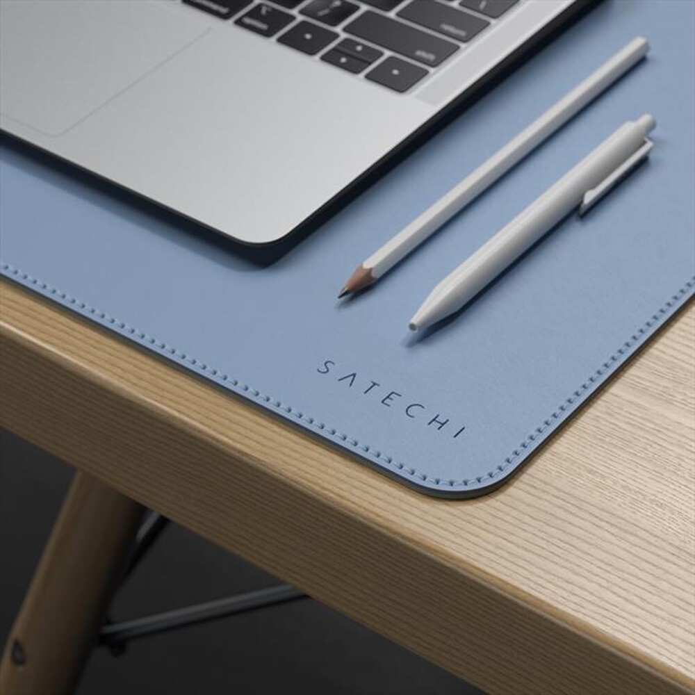 "SATECHI - DESKMATE - SOTTOMANO IN ECOPELLE-blu - verde"