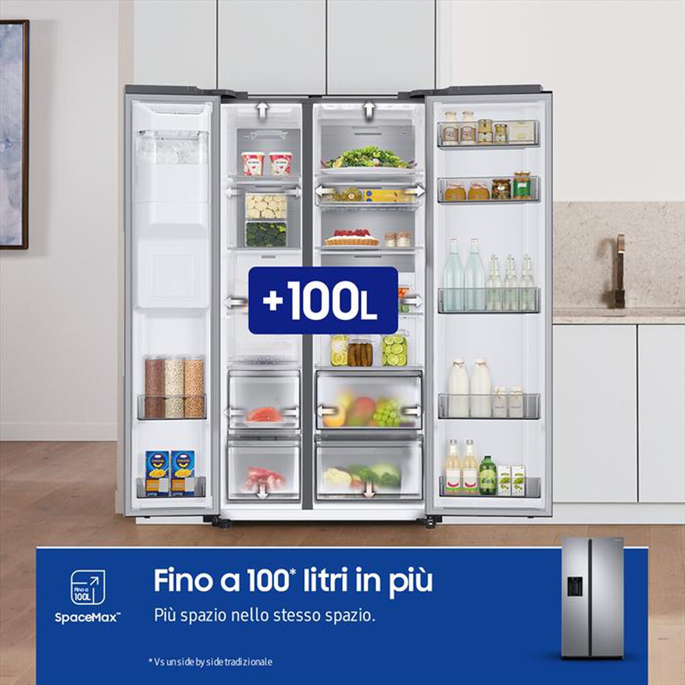"SAMSUNG - Frigorifero side by side RS65DG54M3SLEF Classe E-Inox"
