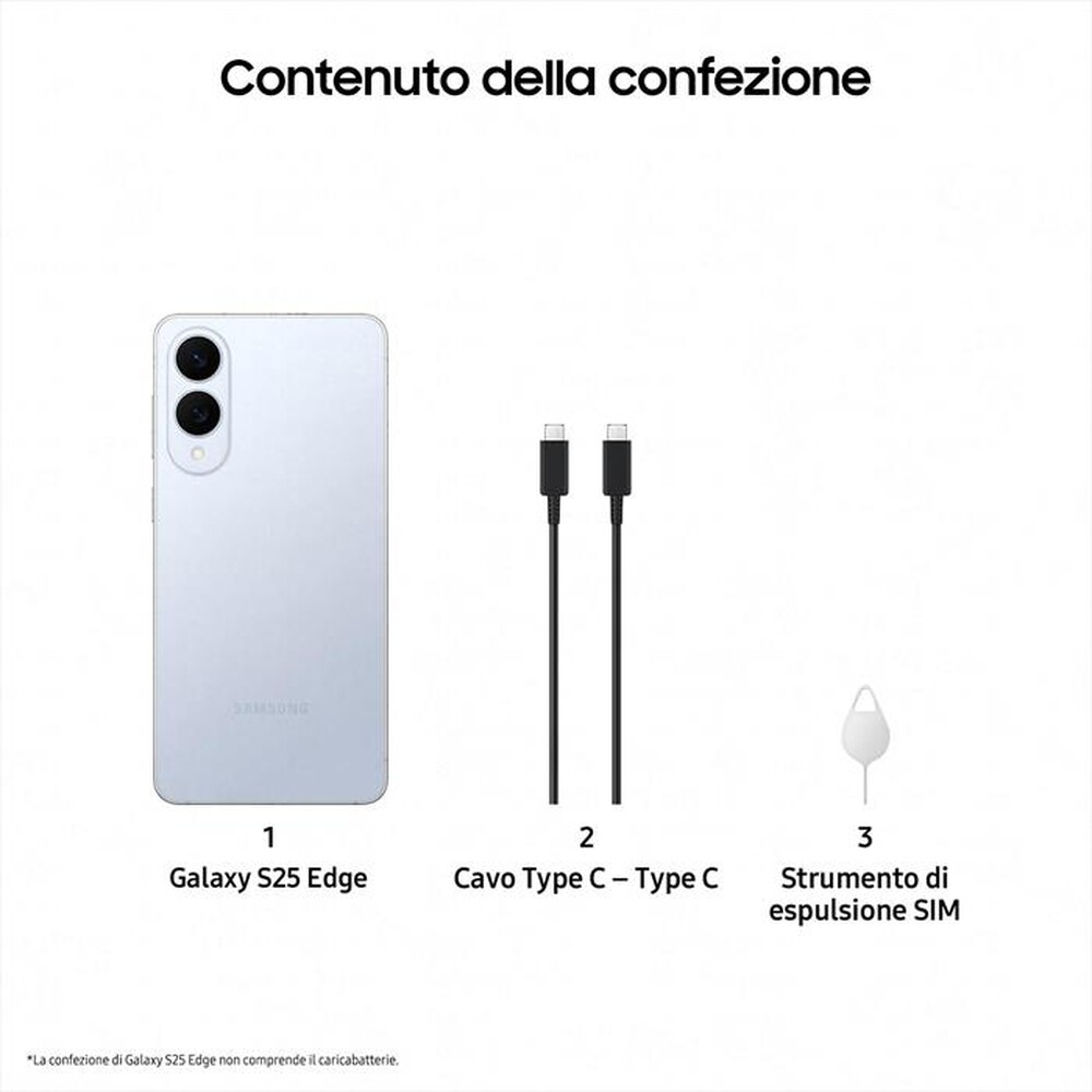 Immagine del prodotto WIND - 3 - SAMSUNG Galaxy S25 Edge 256GB-Titanium IcyBlue