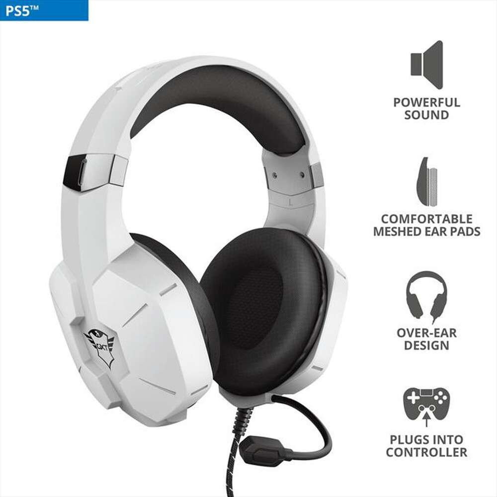 "TRUST - GXT323W CARUS HEADSET PS5-White/Black"