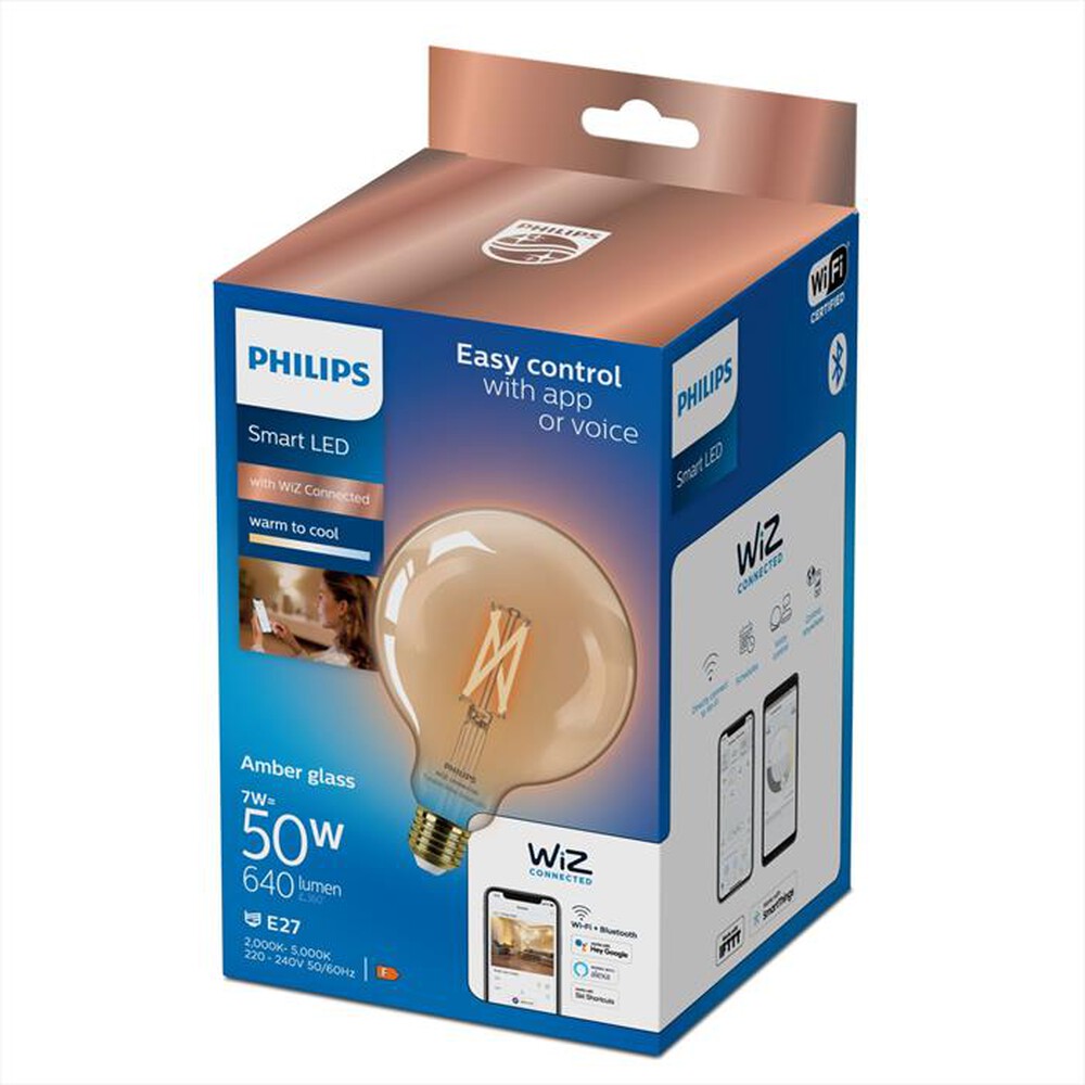 Immagine del prodotto PHILIPS - PHI SMART TW GLOBO G125 FILAMENTO AMBRATA 50W E27