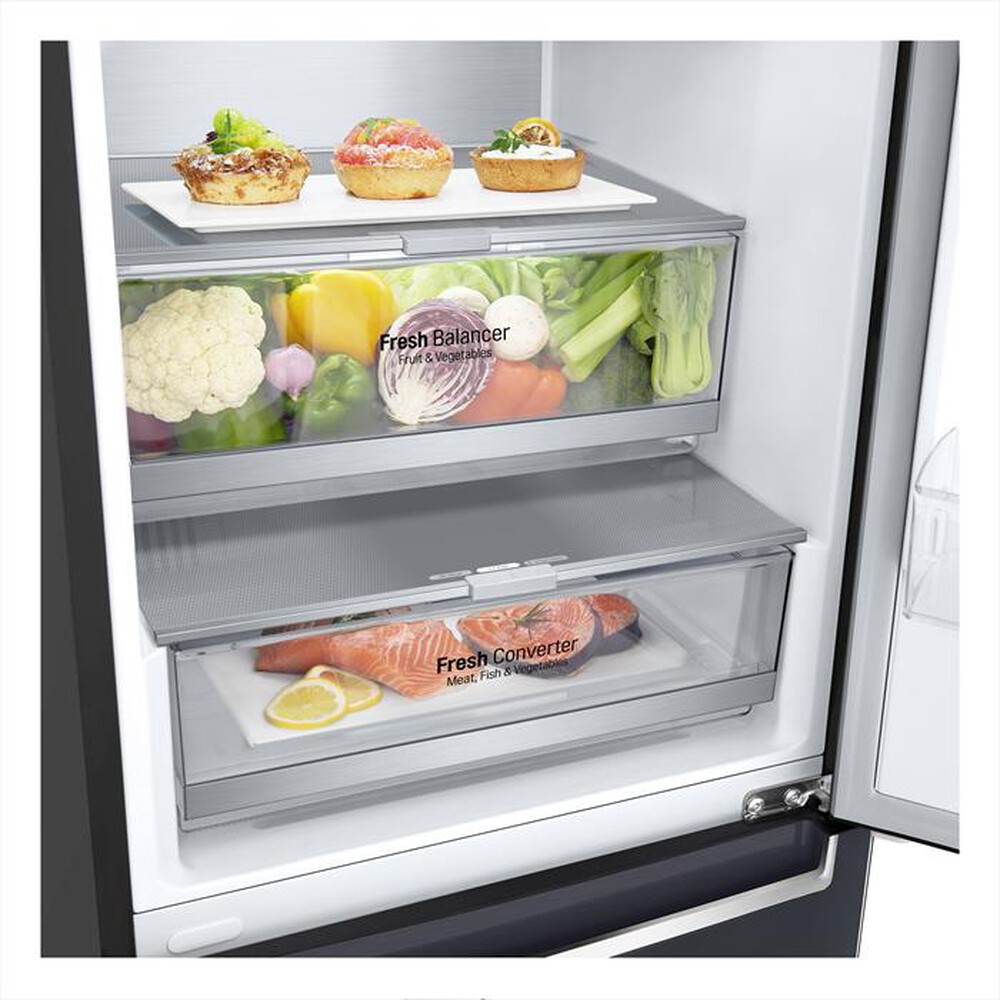 "LG - Frigorifero combinato GBB92MCABP Classe B 419lt-MATTE BLACK"