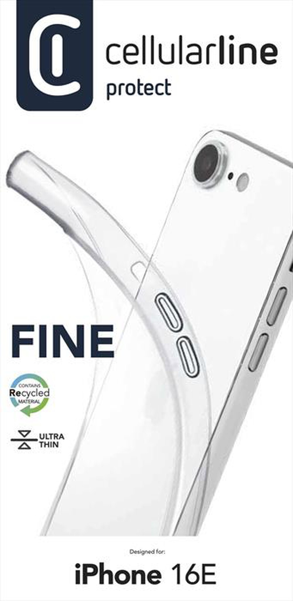 "CELLULARLINE - Cover FINE per iPhone SE (2025)-Transparent"