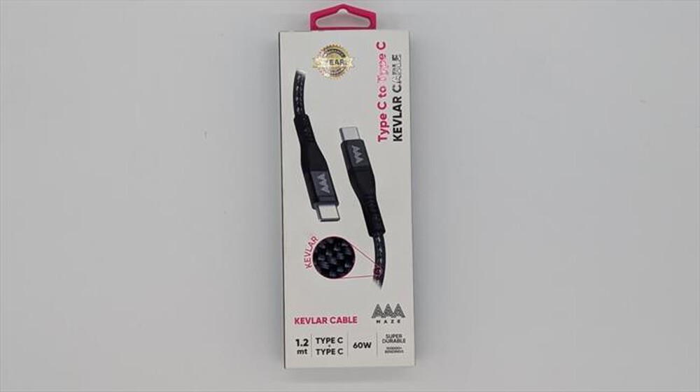 Immagine del prodotto AAAMAZE - Cavo USB Type-C a Type-C super resistente AMIT-BLACK