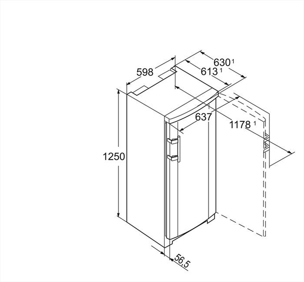 Immagine del prodotto LIEBHERR - Congelatore verticale GP 2033-21 Classe F 162 lt-Bianco