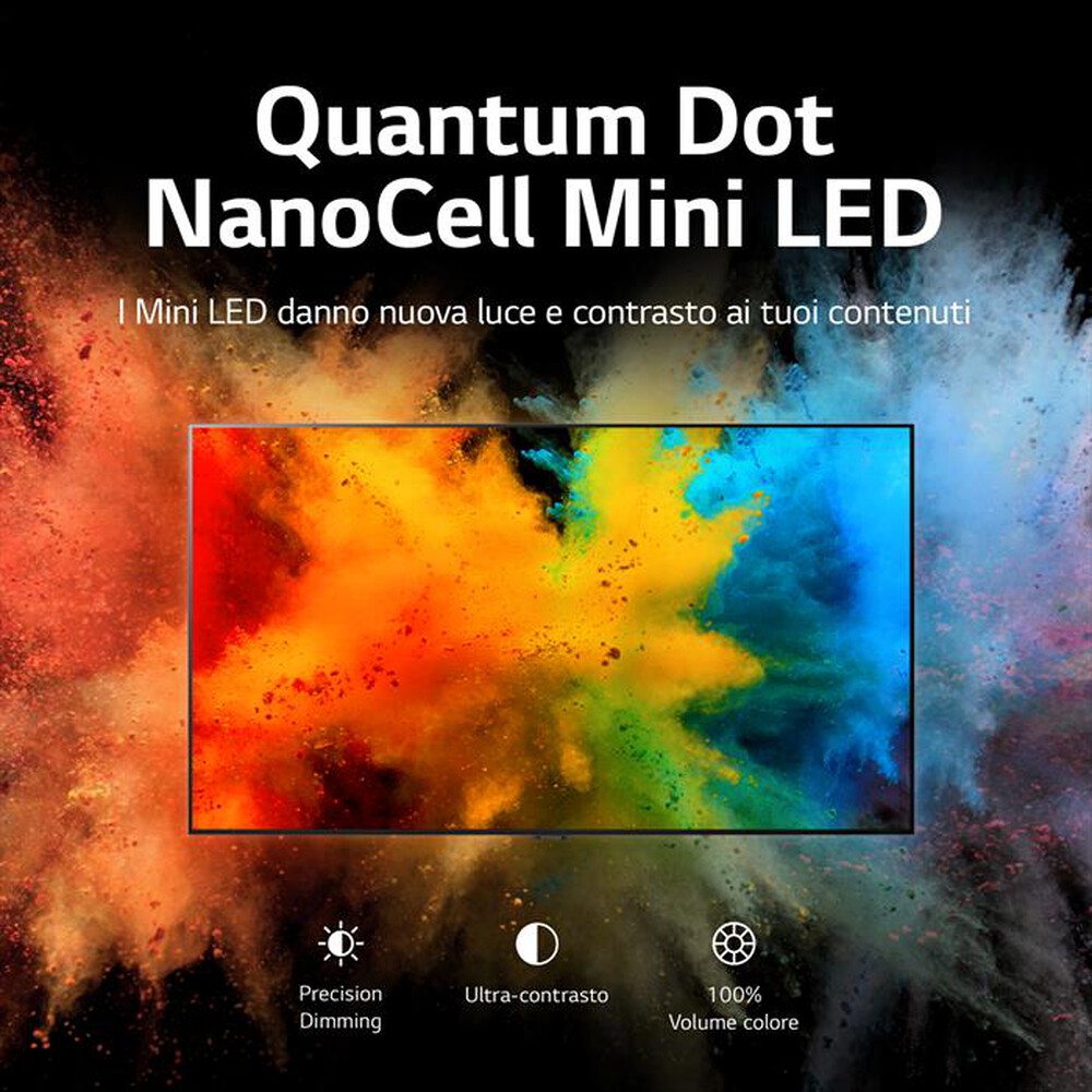 "LG - Smart TV MINI LED UHD 4K 55\" 55QNED876QB-Argento"