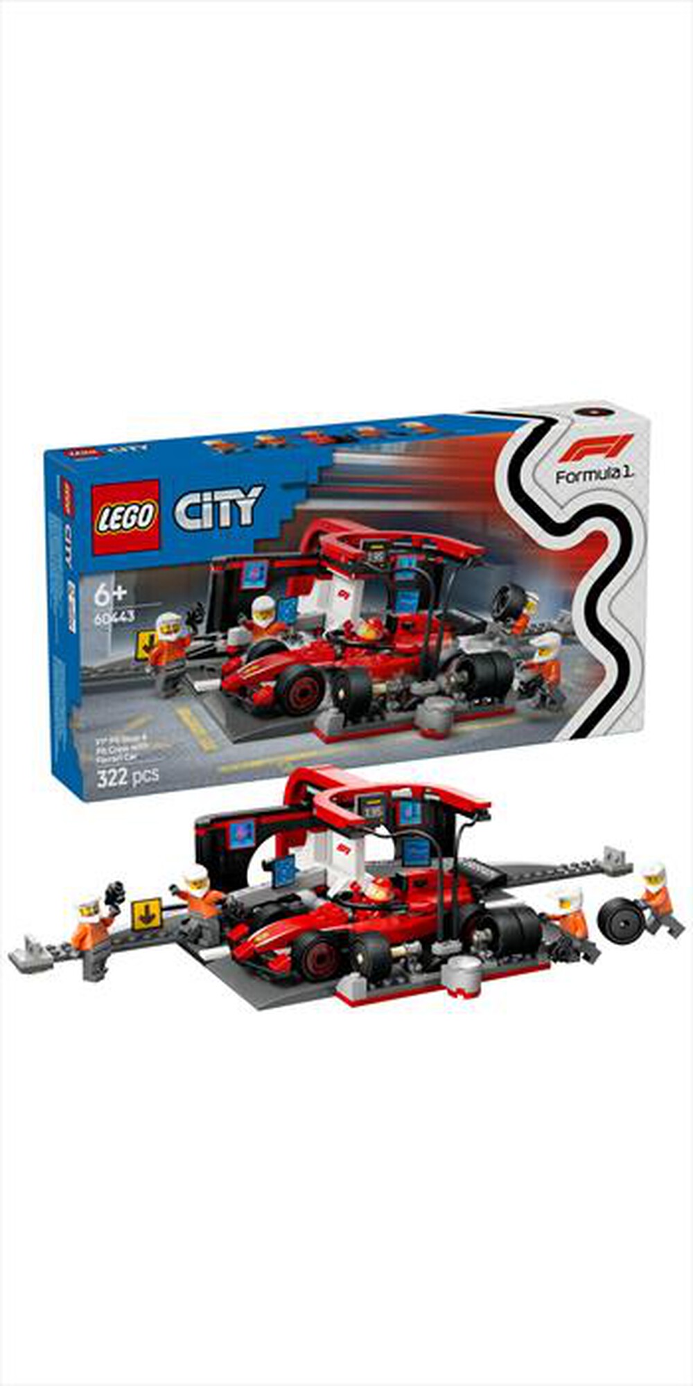 Immagine del prodotto LEGO - CITY F1 Pitstop e meccanici con Ferrari F1&reg; 60443