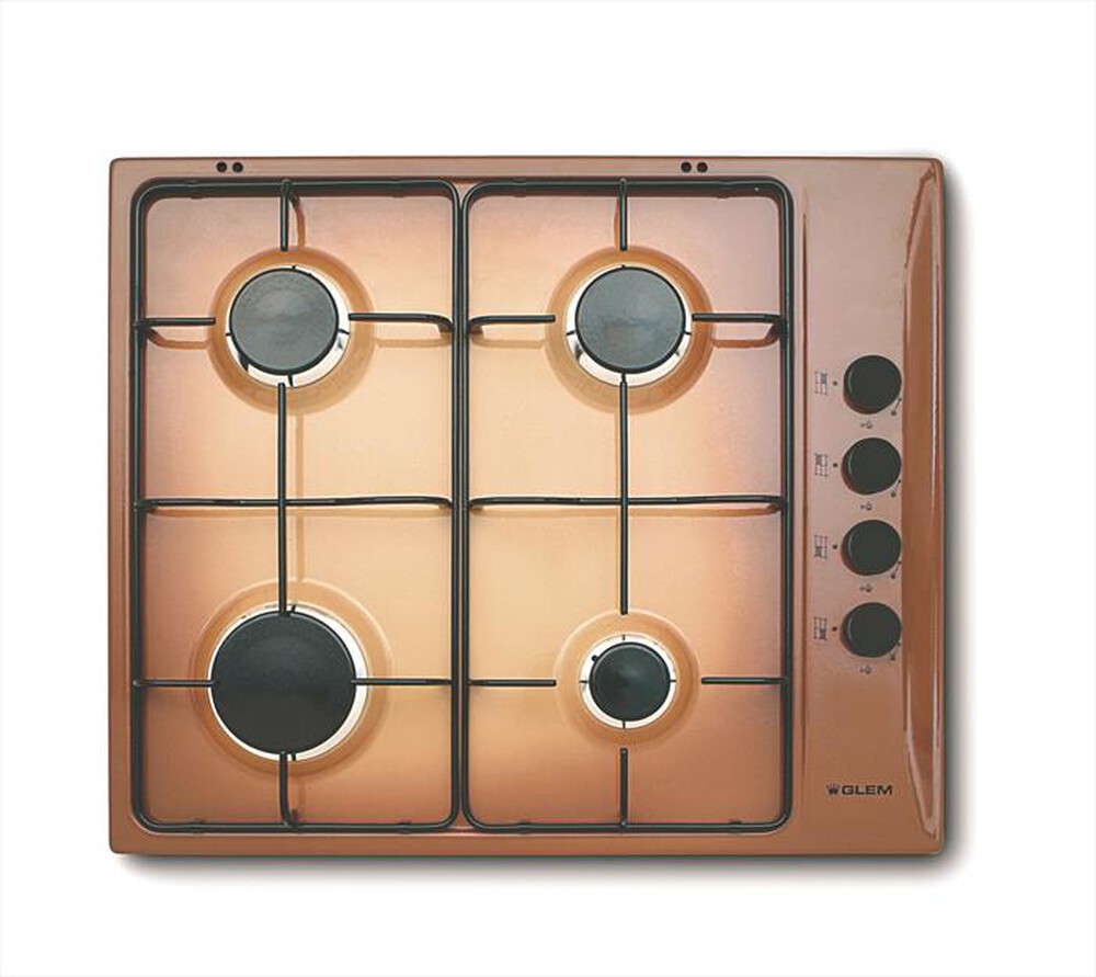 "GLEM GAS - Piano cottura a gas GTL64TF 4 fuochi 58,5cm-Terra di Francia"