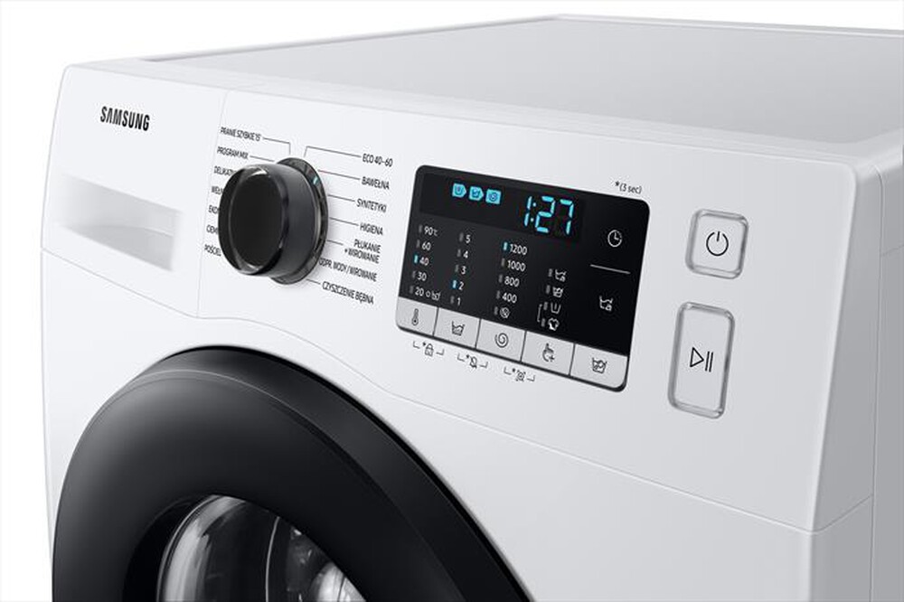 "SAMSUNG - Lavatrice WW70TA026AE/ET 7 Kg Classe B-Bianco oblò Crystal Black"