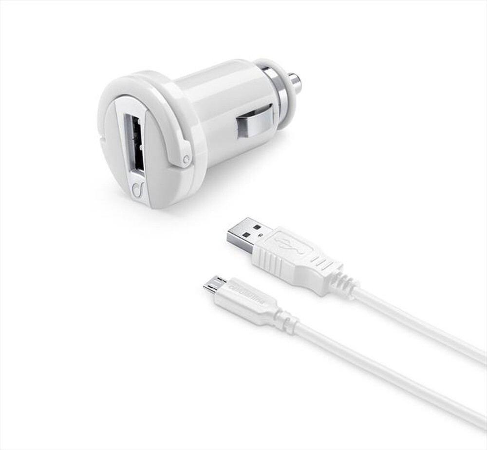 "CELLULARLINE - USB Car Charger Kit Ultra-Bianco"