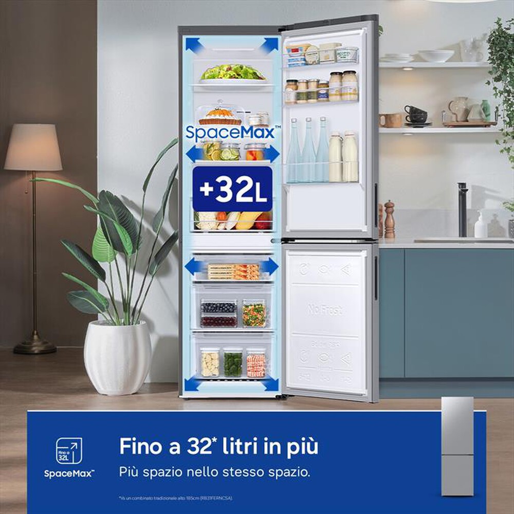 Immagine del prodotto SAMSUNG - Frigorifero combinato RB33B610ESA/EF ClasseE 344lt-SILVER INOX