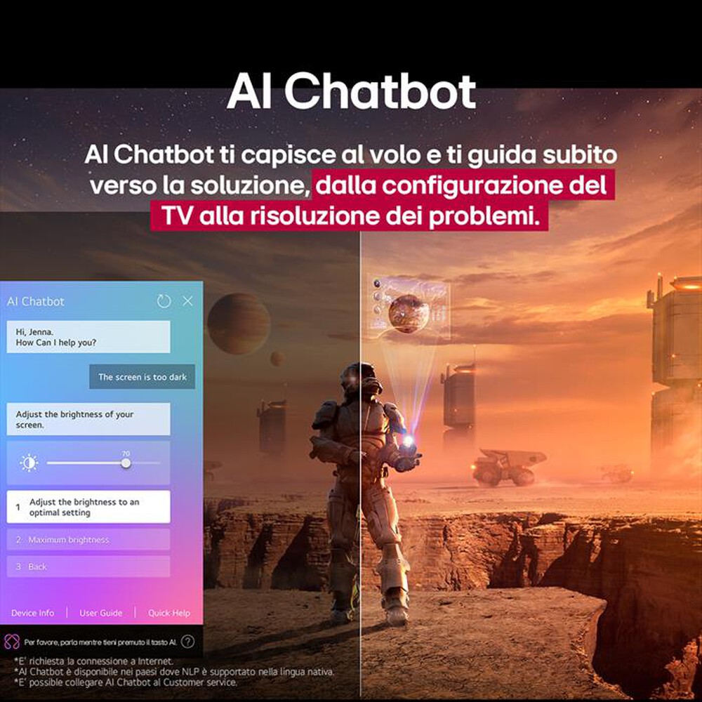 Immagine del prodotto LG - Smart TV QNED UHD 4K 55" AI 55QNED70A6A-Nero