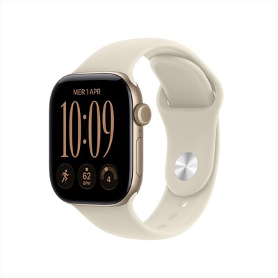 APPLE - Watch Series 12 GPS 42mm Alluminio Oro Chiaro-Sport Band Sabbia - S/M
