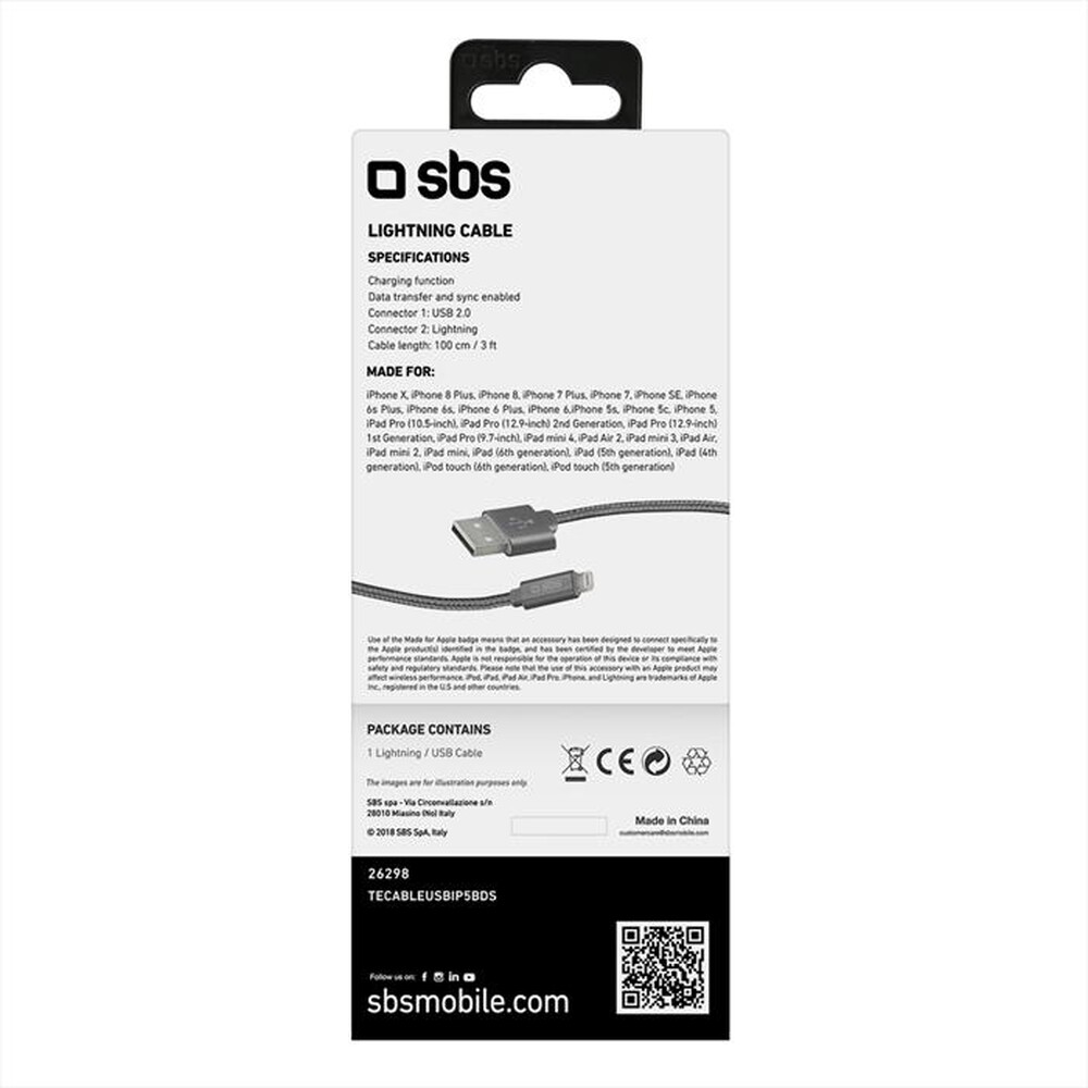 "SBS - TECABLEUSBIP5BDS-Grigio"
