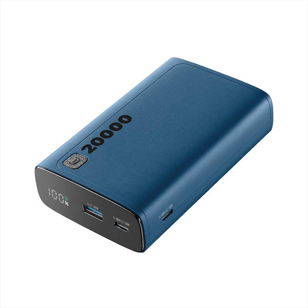 Immagine del prodotto CELLULARLINE - Caricabatterie Portatile PBDISPL01PD20000B-Blu