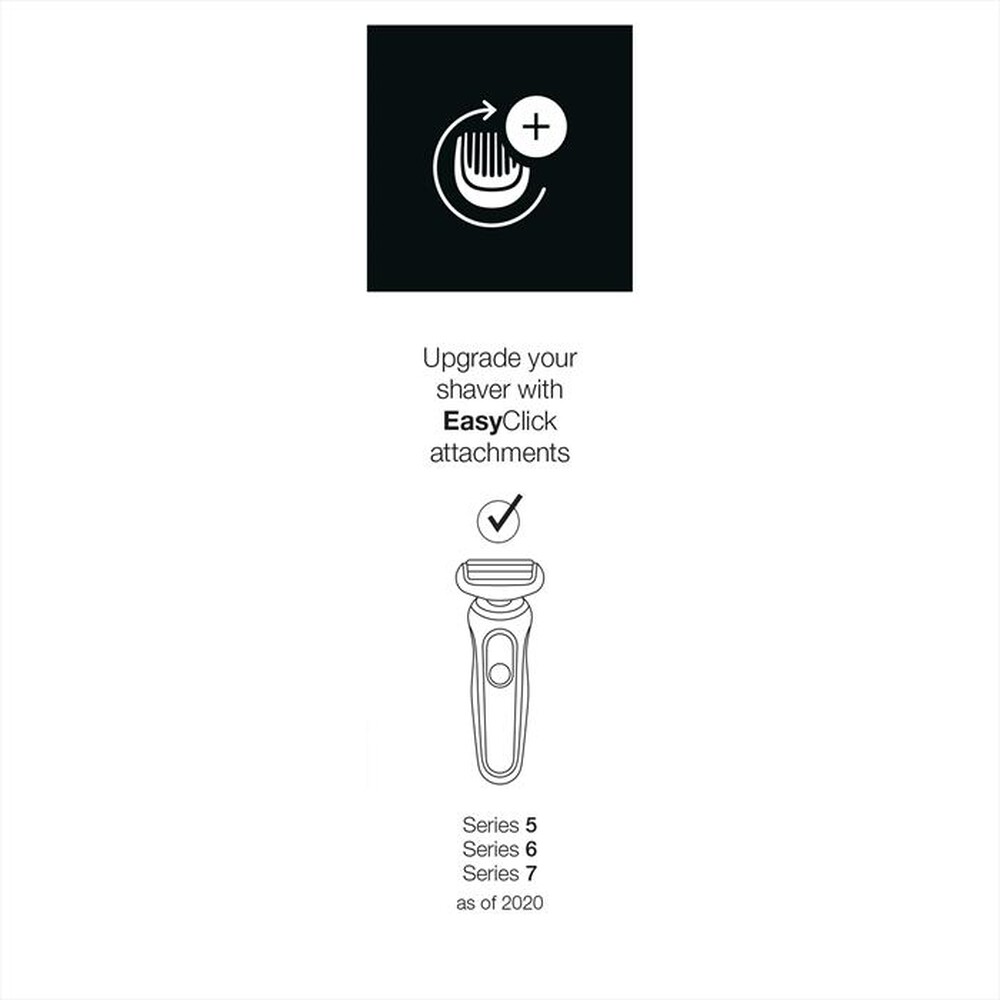 "BRAUN - EasyClick Accessorio Rifinitore Corpo-Grigio"