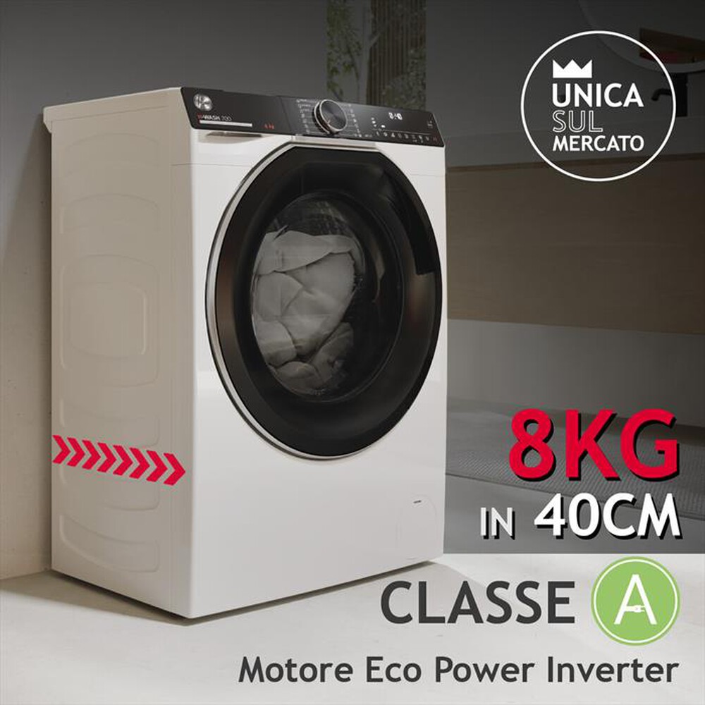 "HOOVER - Lavatrice H7W449AMBC 9 Kg Classe A-Bianco"