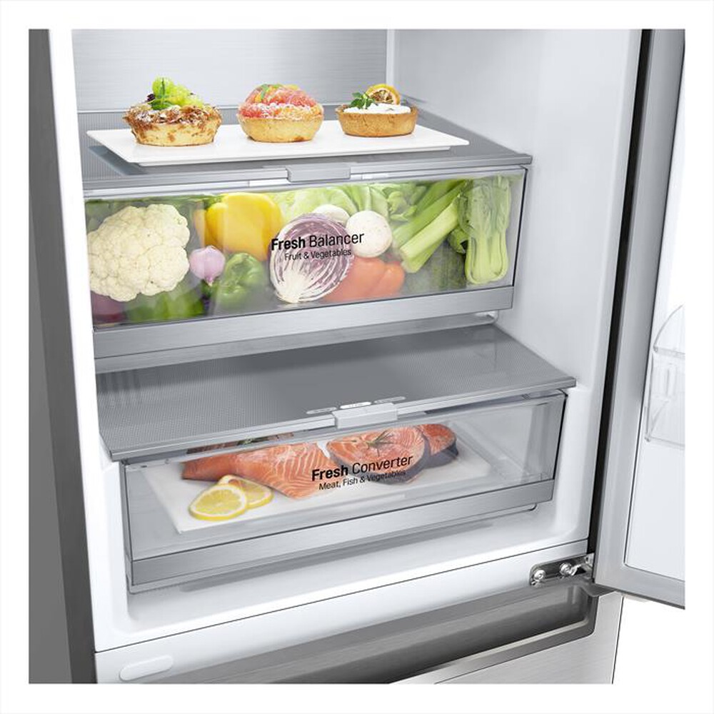 "LG - Frigorifero combinato GBB92STBAP Classe A 419lt-STAINLESS STEEL"